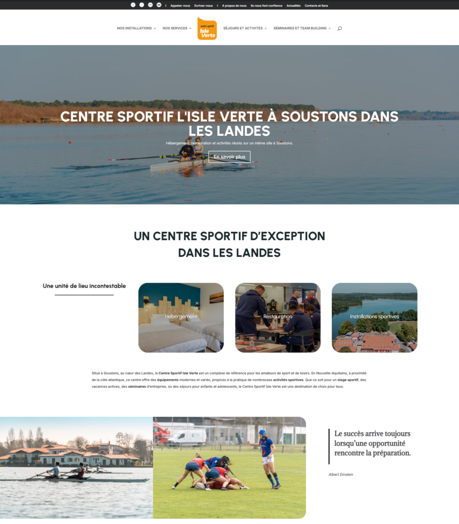 Site web centre sportif l'isle verte