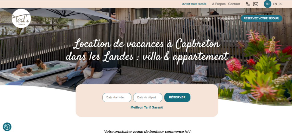 Site web ted Lodges Capbreton